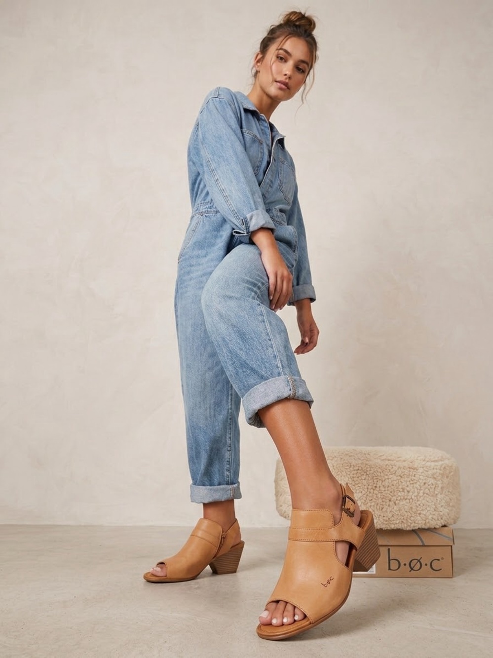 boc Light Blue Denim Women's Overalls